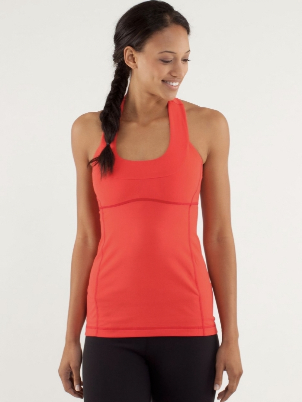 Lululemon Scoop Me Up Tank Love Red 8 Vintage Luon Wide Strap Racerback Gym
